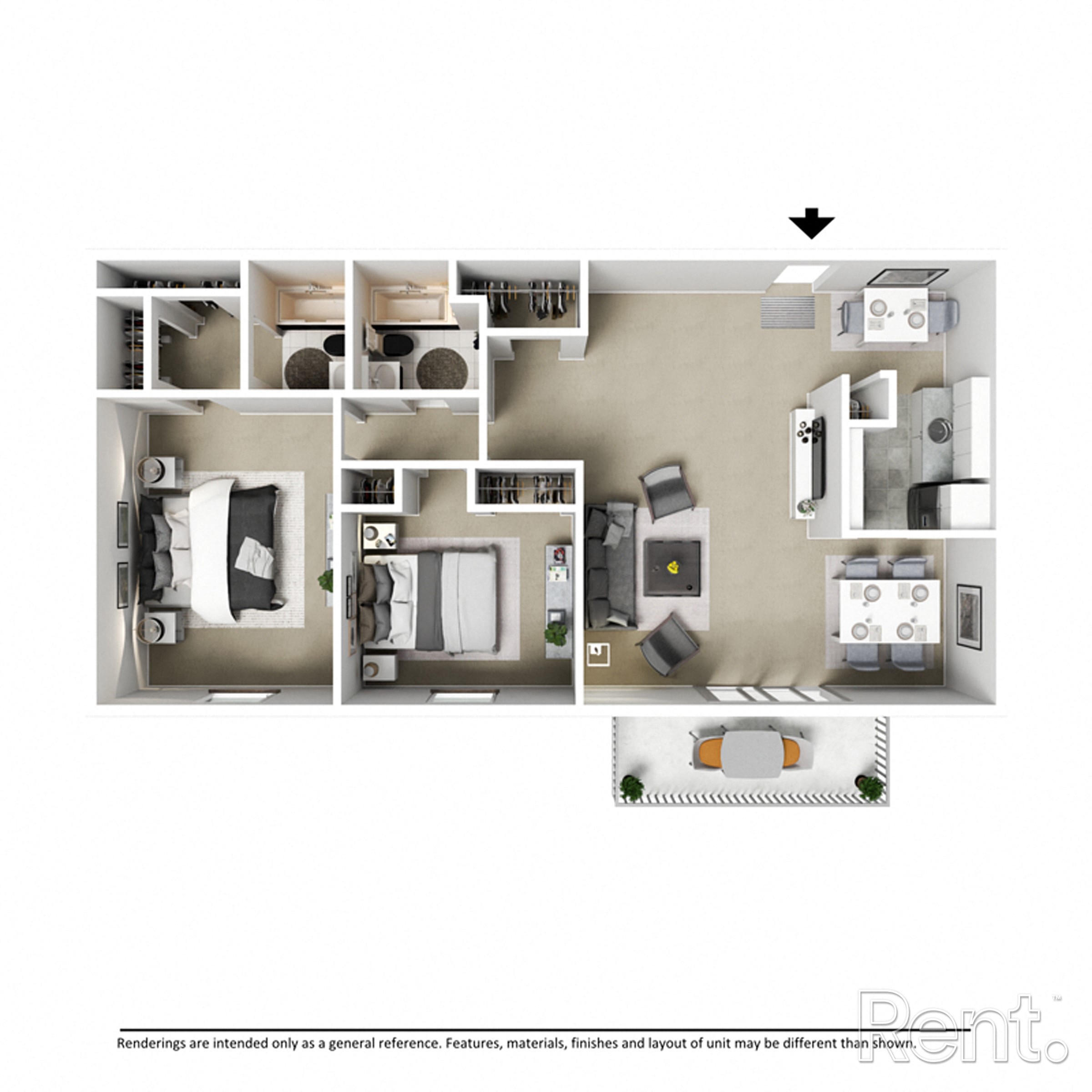 2 Bedroom 2 Bathroom