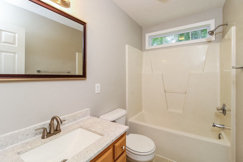 the bathroom is clean and ready for us to use