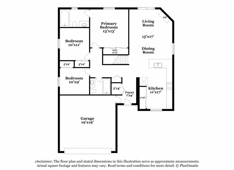 the plan of the floor plan and added allowances
