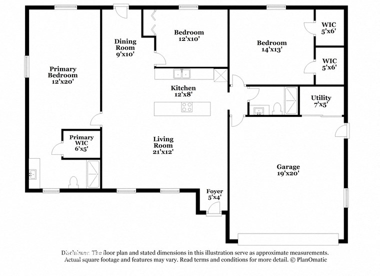 the schematic diagram of the floor plan of the house