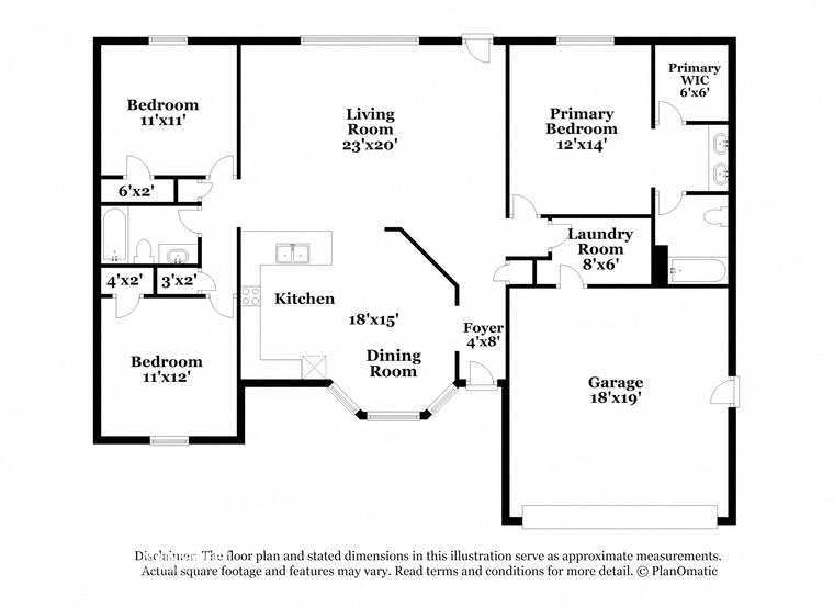 the schematic diagram of the floor plan of the house