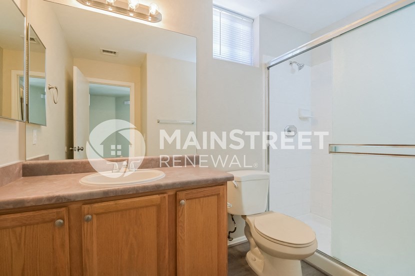 renovated bathroom for a rental home