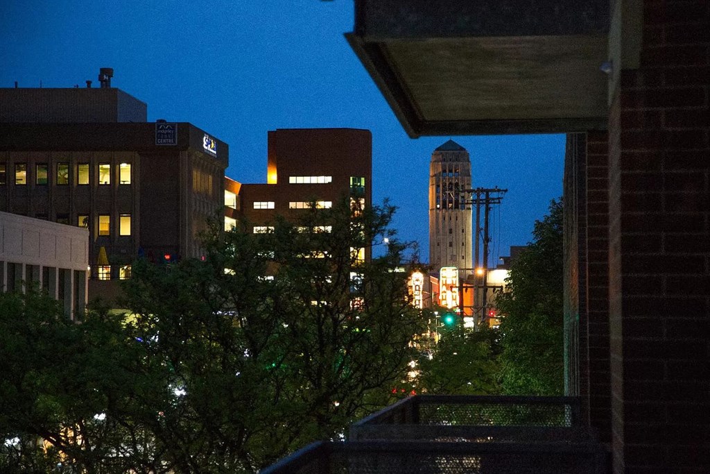 AA Downtown at Night View