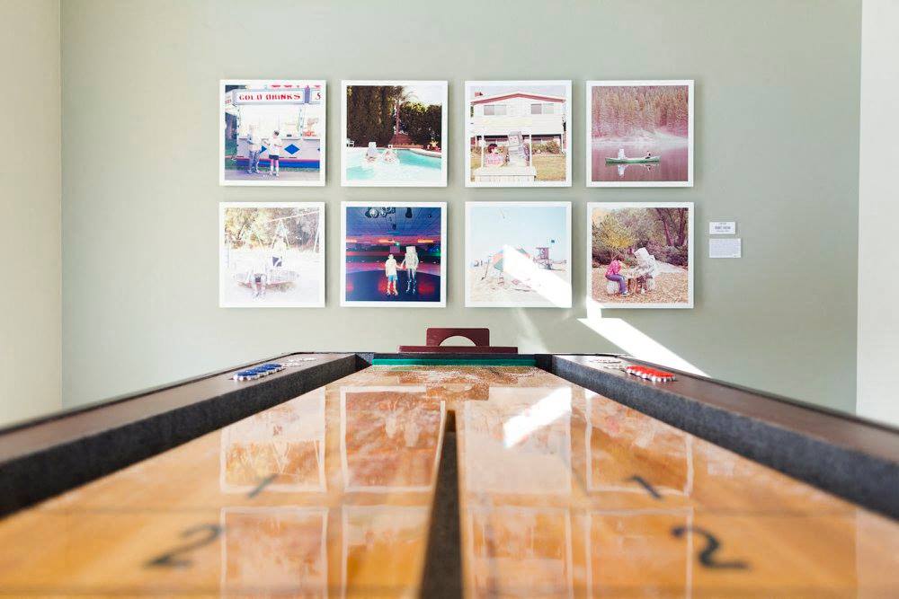 Shuffle board at startup crossing apartments