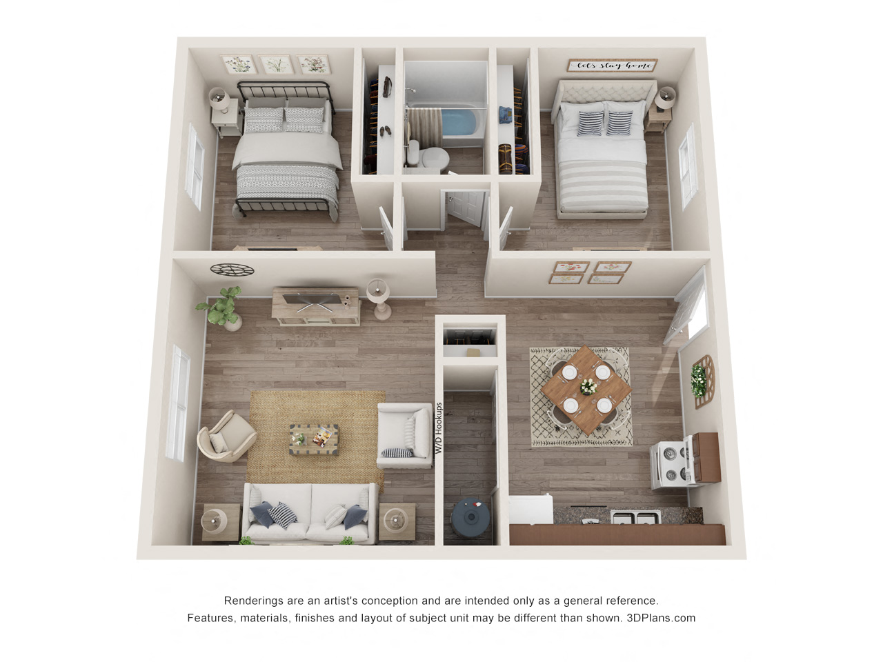 Two Bedroom / One Bathroom B