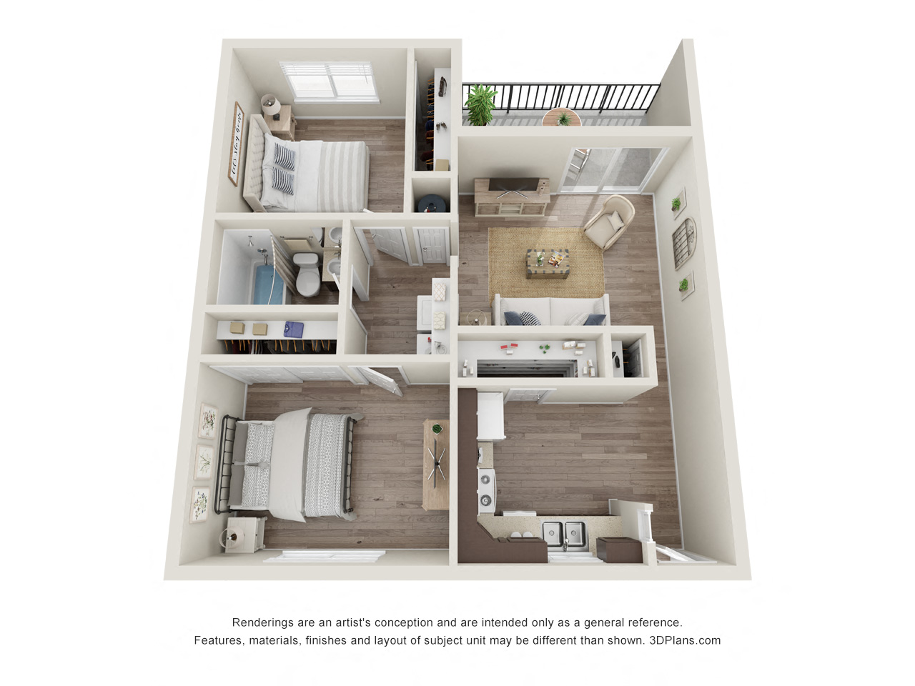 a 2 bedroom floor plan of a 2100 sq ft house