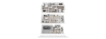 2 Bedrooms + Den , 3.5 Bathrooms