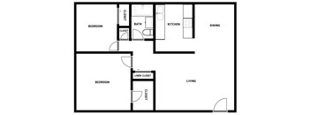 2 Bedrooms, 1 Bathroom