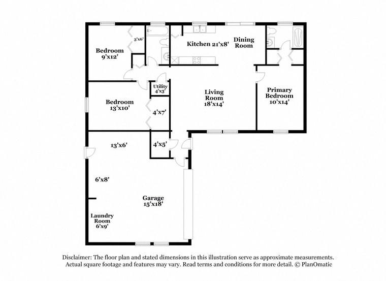 the schematic diagram of the floor plan of the house