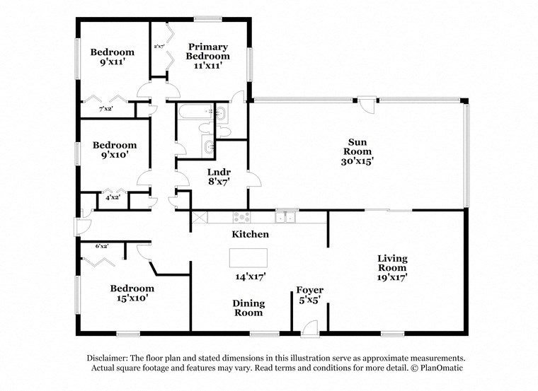 the schematic diagram of the floor plan of the house