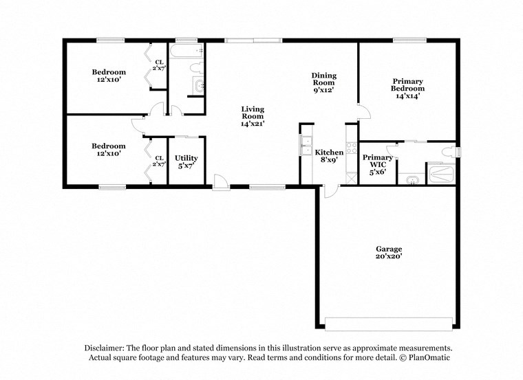 the schematic diagram of the floor plan of the residence