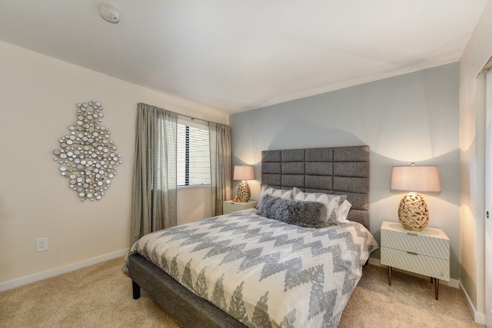 Bedroom with Window at Rush River Apartments, California, 95831