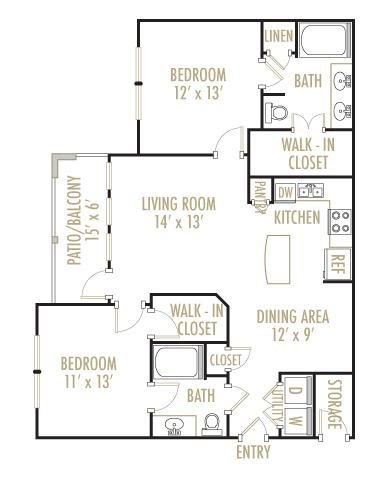 Navarro 2x2 Floor Plan 8