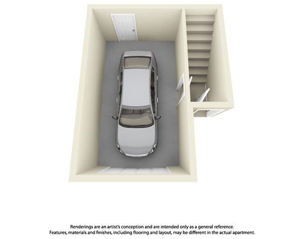 1 Bed 1 Bath Small with garage Floor Plan 8