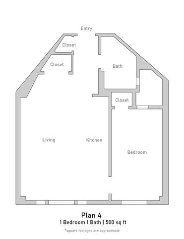 1 Bedroom - Plan 4