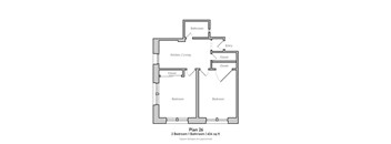 Junior 2 Bedroom - Plan 26