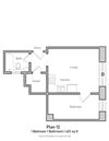 Junior 1 Bedroom - Plan 12
