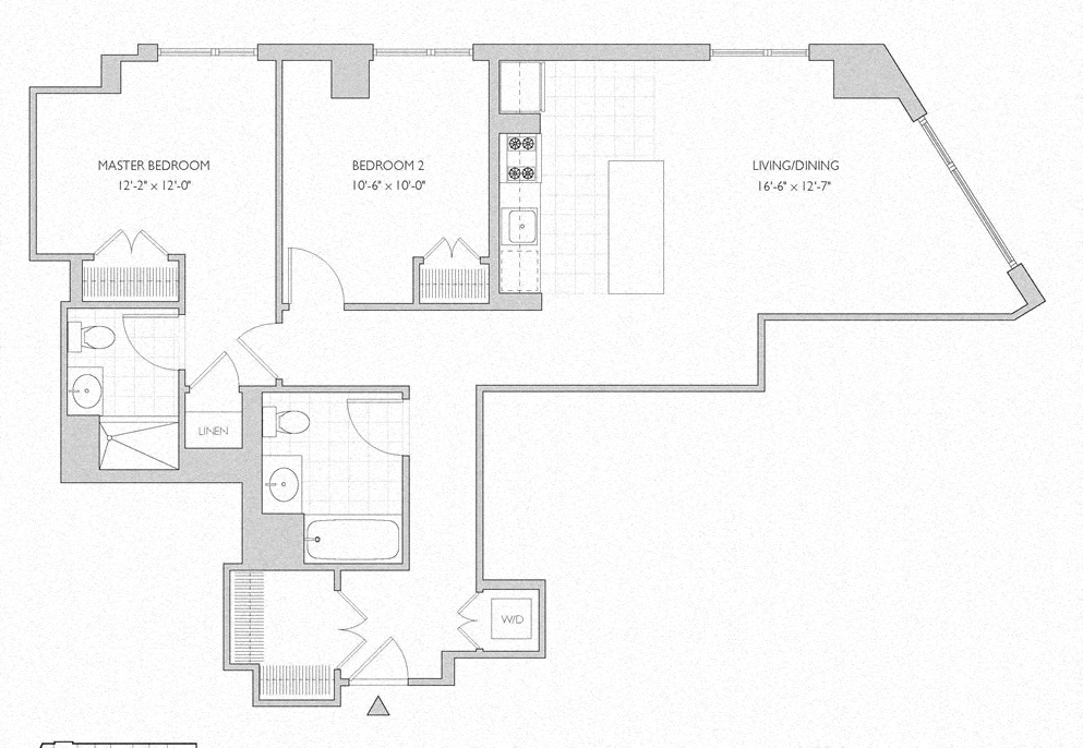 2 bedroom, 2 bath Type M