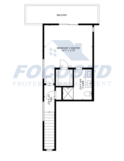 a floor plan of a house with a bedroom and a living room