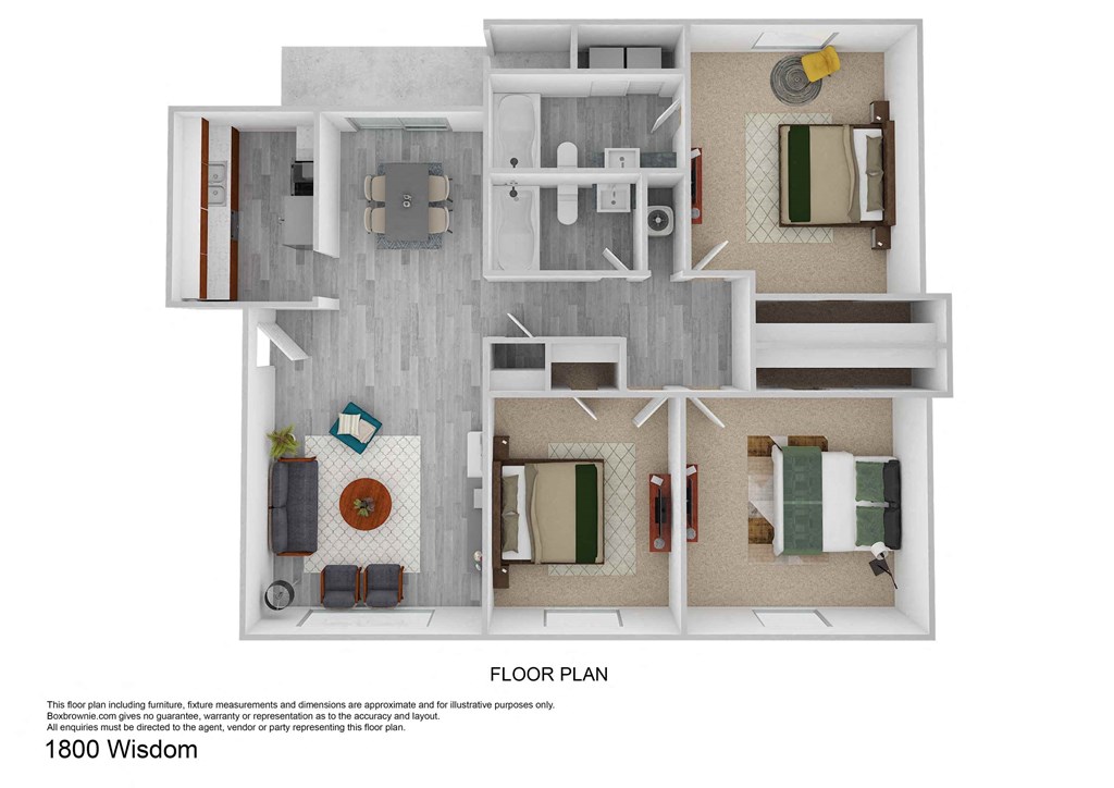 a floor plan of a 1 bedroom192 sq ft