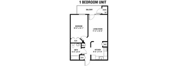 1 Bedroom, 1 Bathroom