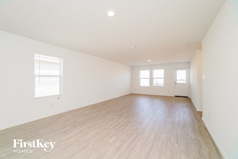 the living room is clean and ready to be used as a family room