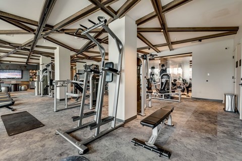 the gym is equipped with treadmills and other gym equipment
