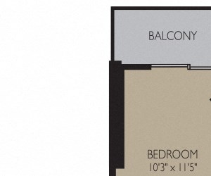 11F1 SkyHouse Austin - Austin, TX - 593 Sq Ft floor plan