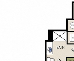 11F2 SkyHouse Austin - Austin, TX - 679 Sq Ft floor plan