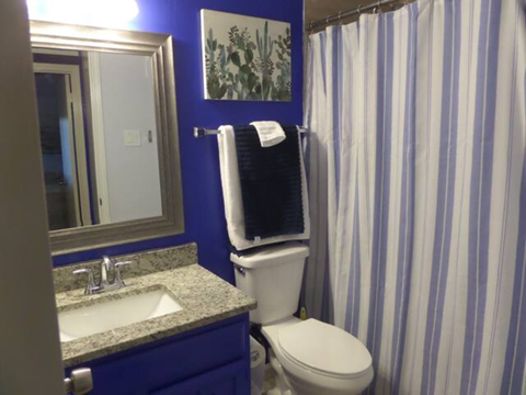 a bathroom with a toilet and a sink and a shower