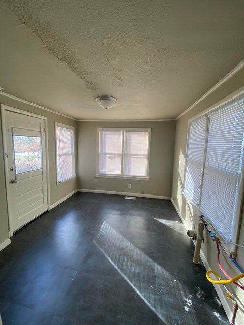 the living room has been cleaned and is ready for us to move in