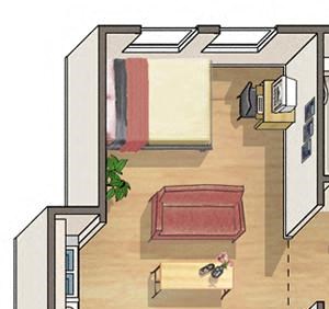 Studio 1 bath Floor Plan B Studio 1 bath Floor Plan B at Ravenel, Washington
