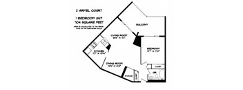 1 Bedroom, 1 Bathroom