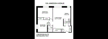 2 Bedroom, 1 Bathroom