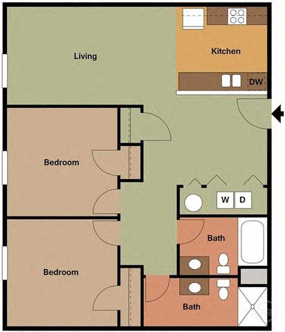 2 Bed - 2 Bath
