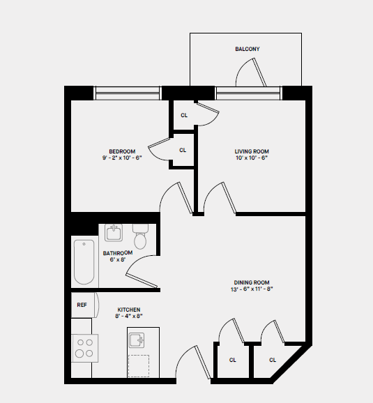 C Line 2 Bed 1 Bath