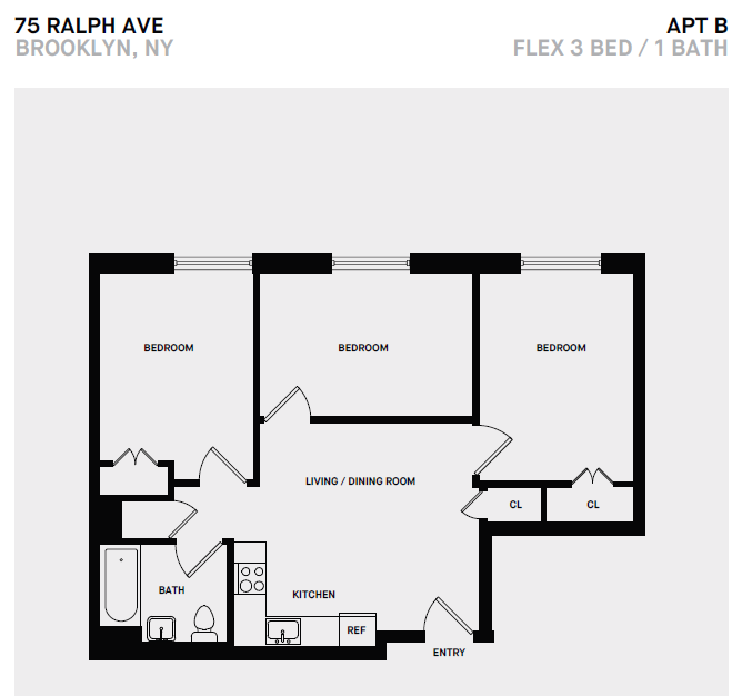 B Line 3 Bed 1 Bath