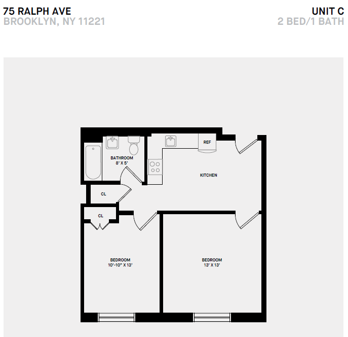 C Line 2 Bed 1 Bath