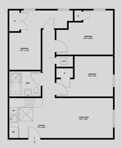 3 Bed 1 Bath