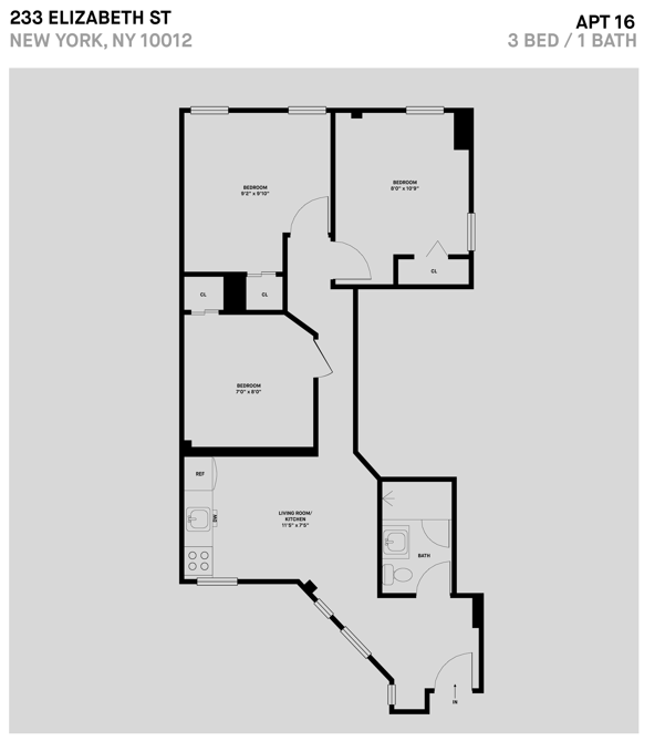 C Line 3 Bed 1 Bath
