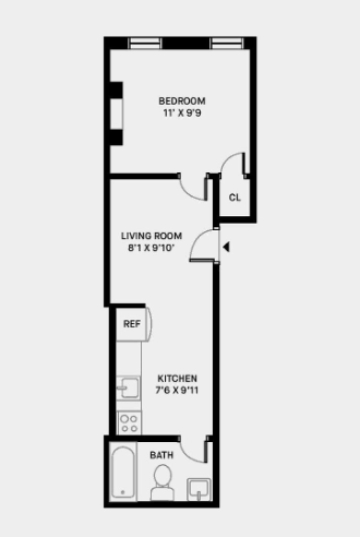 B Line 1 Bed 1 Bath