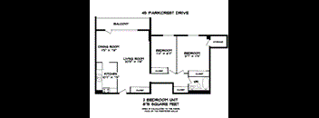 2 Bedrooms, 1 Bathroom