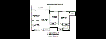 2 Bedrooms, 1 Bathroom