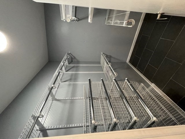 a stainless steel stove in a kitchen with