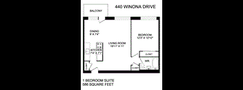 1 Bedroom, 1 Bathroom