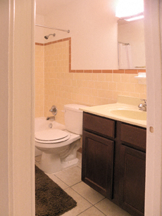 a bathroom with a toilet and a sink