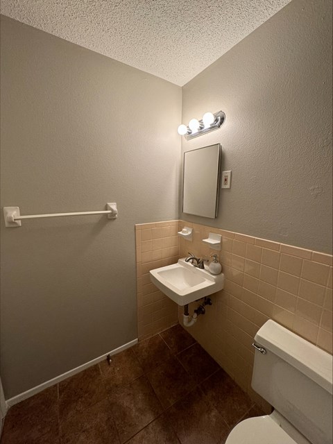 a bathroom with a toilet and a sink and a mirror