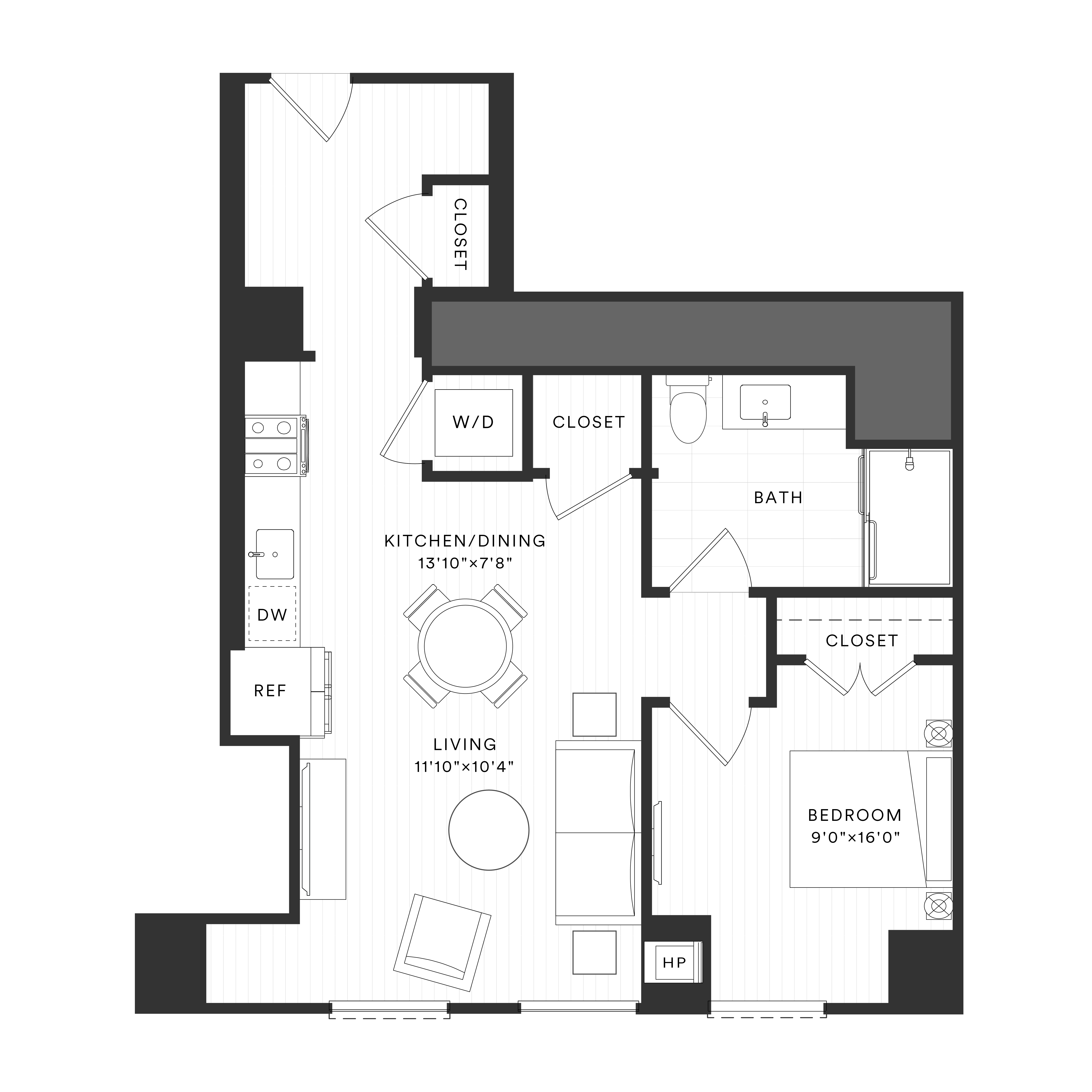 1 Bed/1 Bath-1D