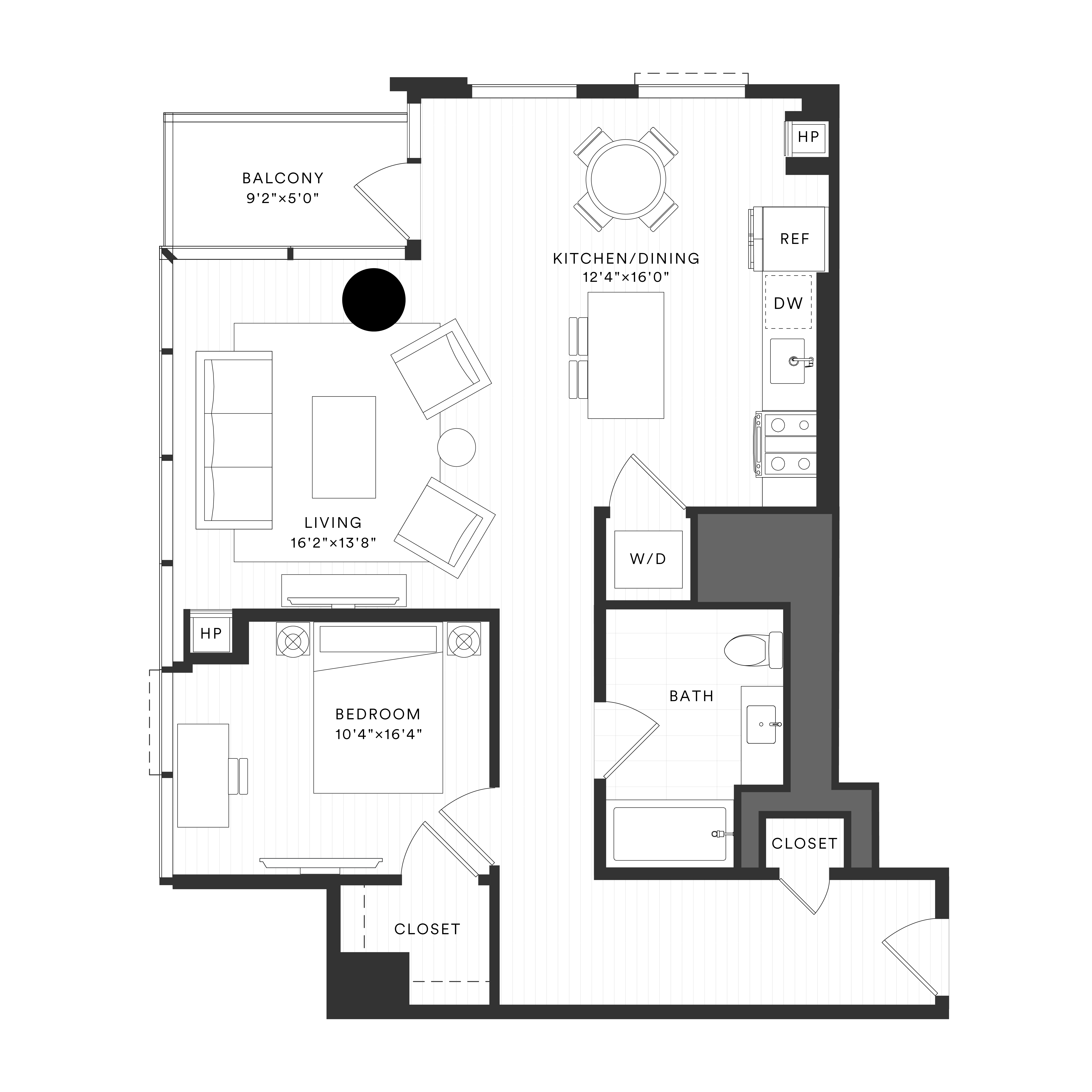 1 Bed/1 Bath-1G