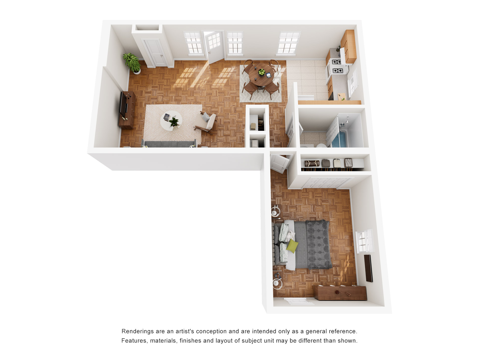 1x1 Bedroom